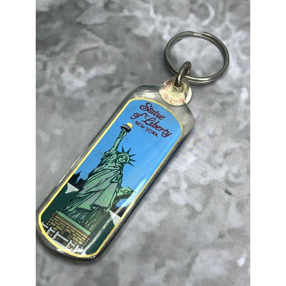 Statue of Liberty New York Souvenir Vintage Keychain Keyring
